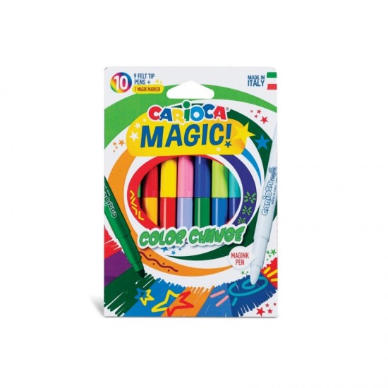 ΜΑΡΚΑΔΟΡΟΙ CARIOCA COLOR CHANGE MAGIC 9+1 42737 ΜΑΡΚΑΔΟΡΟΙ CARIOCA COLOR CHANGE MAGIC 9+1 42737